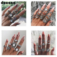 Load image into Gallery viewer, Docona Boho Finger Ring Sets